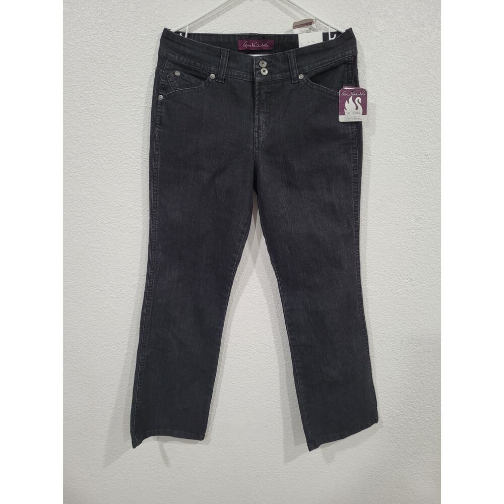 Gloria Vanderbilt Women's Black Jeans size 12 Petite Victoria NEW #P2